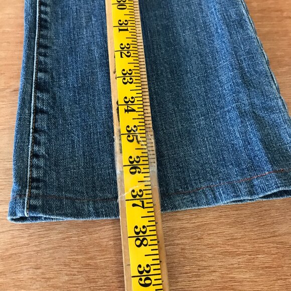 7 For All Mankind Flare Jeans Women 28 Blue Low Rise Medium Wash Stretch 17945 - Picture 6 of 12